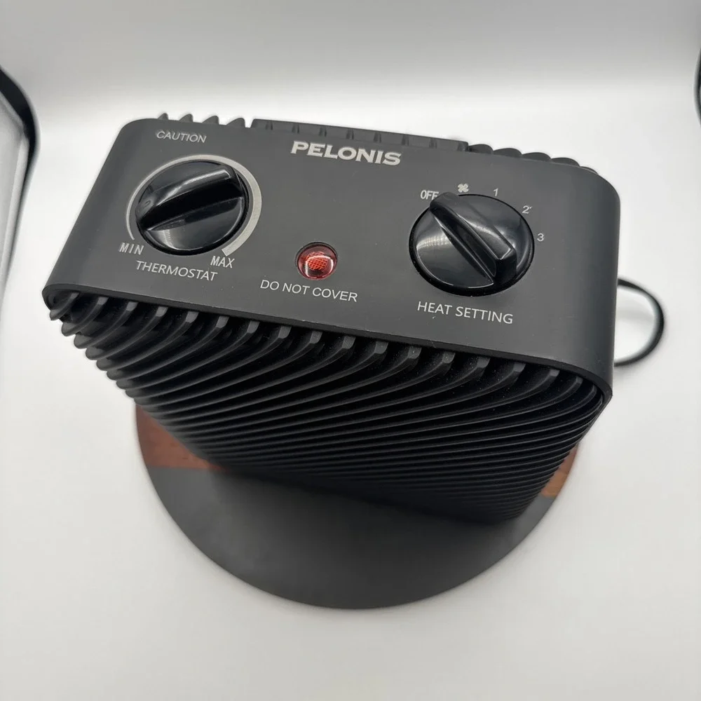 Pelonis 1500W 3-Speed Electric Fan-Forced Space Heater Black PSH08F1ABB